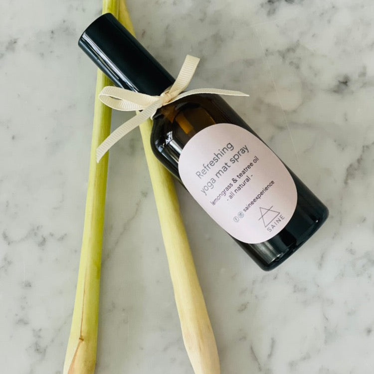 Refreshing Yoga Mat Spray, Natural & Energizing Cleanser, SAINE