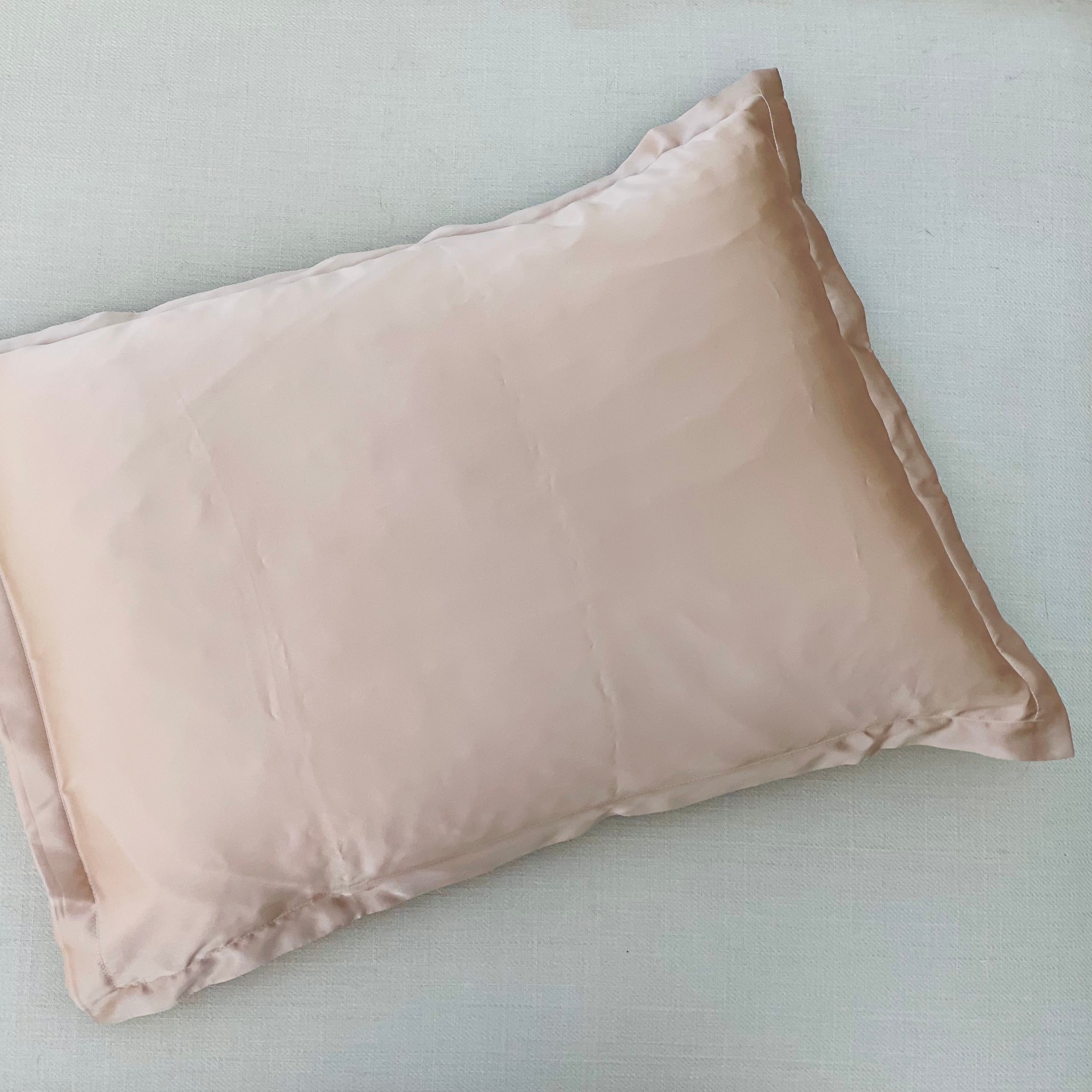 Pure Silk Pillow Cover in Straw Beige